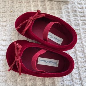 Ralph lauren cranberry color holiday shoes . Size 2